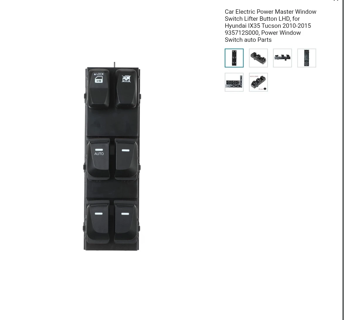 Power Window Master Switch for Hyundai IX35 2010-2015