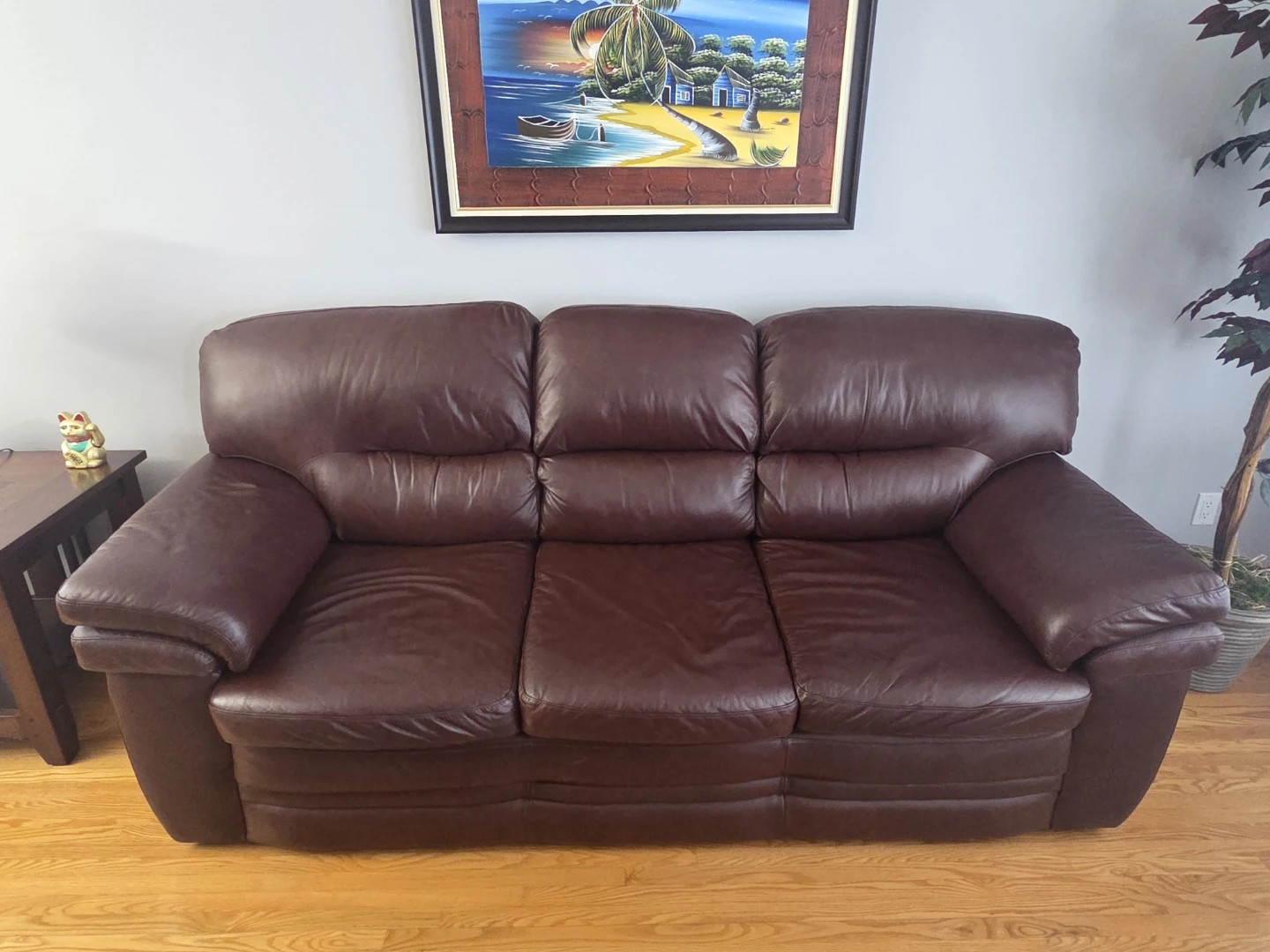 Leather Sofa and Chair