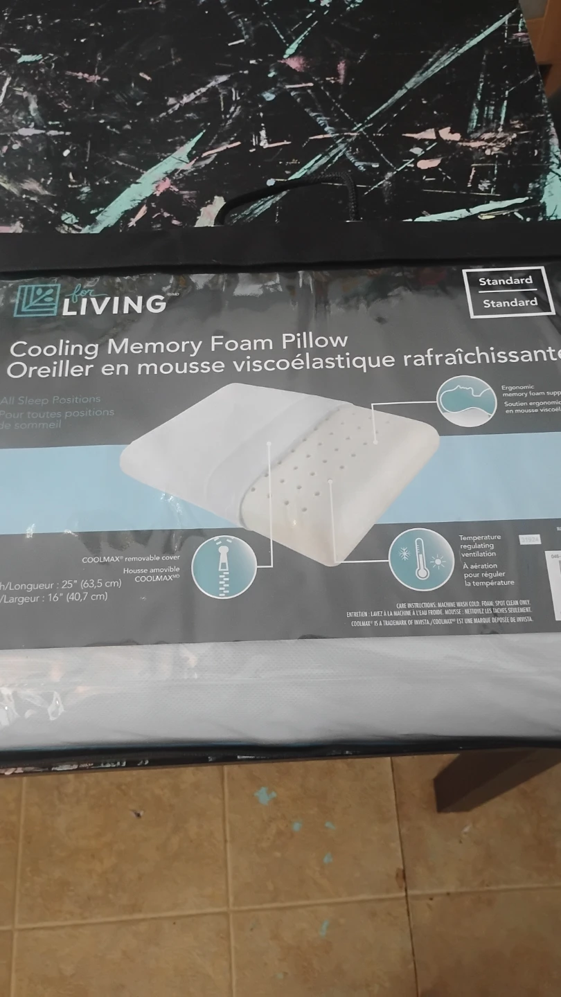 Living Cooling Memory Foam Pillow Standard
