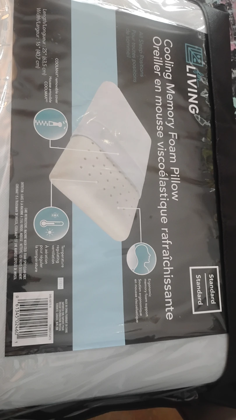 Living Cooling Memory Foam Pillow Standard - photo 2
