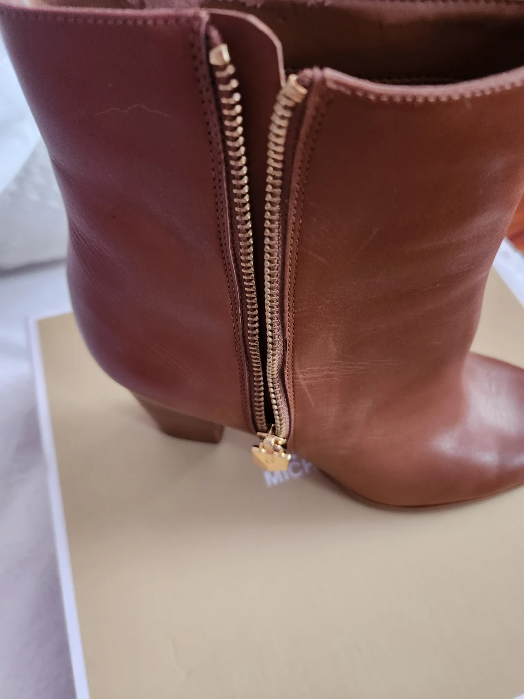 Michael Kors Brown Leather Ankle Boots - photo 2