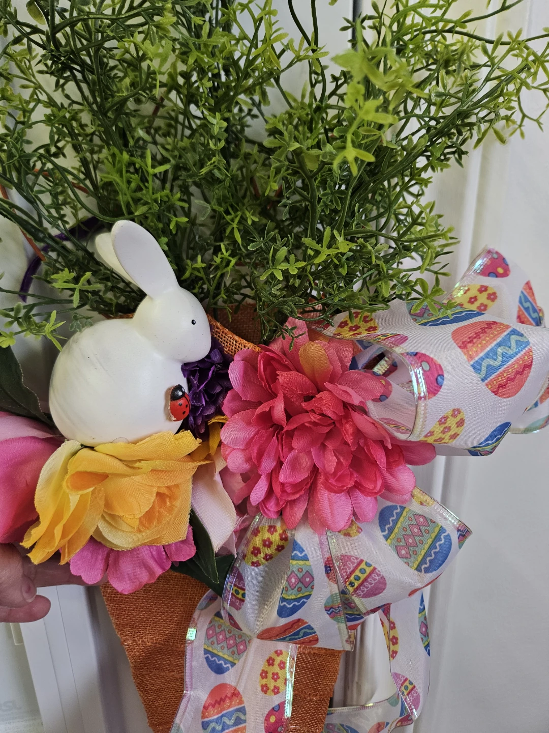 Easter Bunny and Floral Door Hanger - photo 2