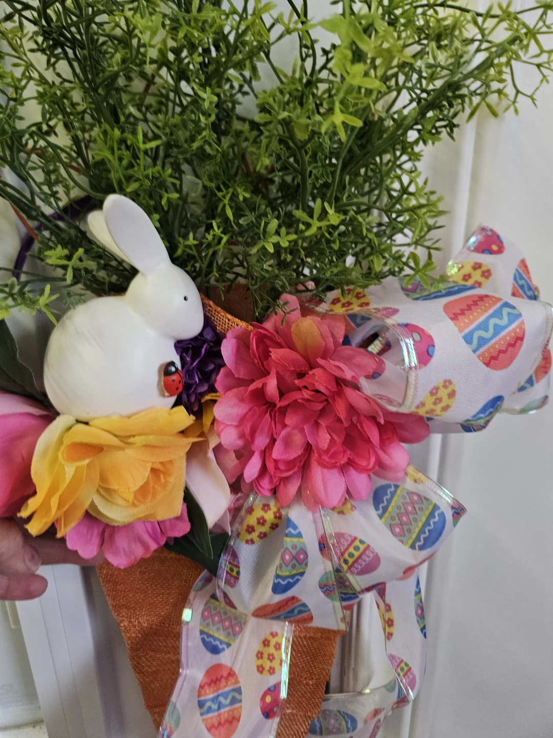 Easter Bunny and Floral Door Hanger - photo 3
