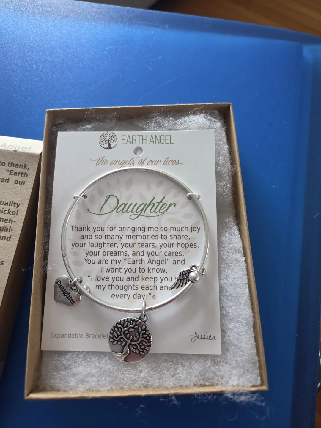 Earth Angel "Daughter" Expandable Charm Bracelet