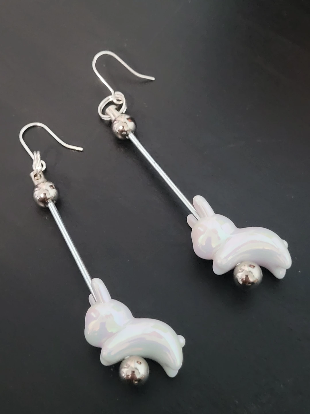 Handmade Easter Bunny Dangle Earrings (set of 3)