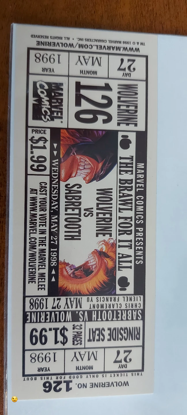 Marvel Comics Wolverine vs. Sabretooth The Brawl For It All #126