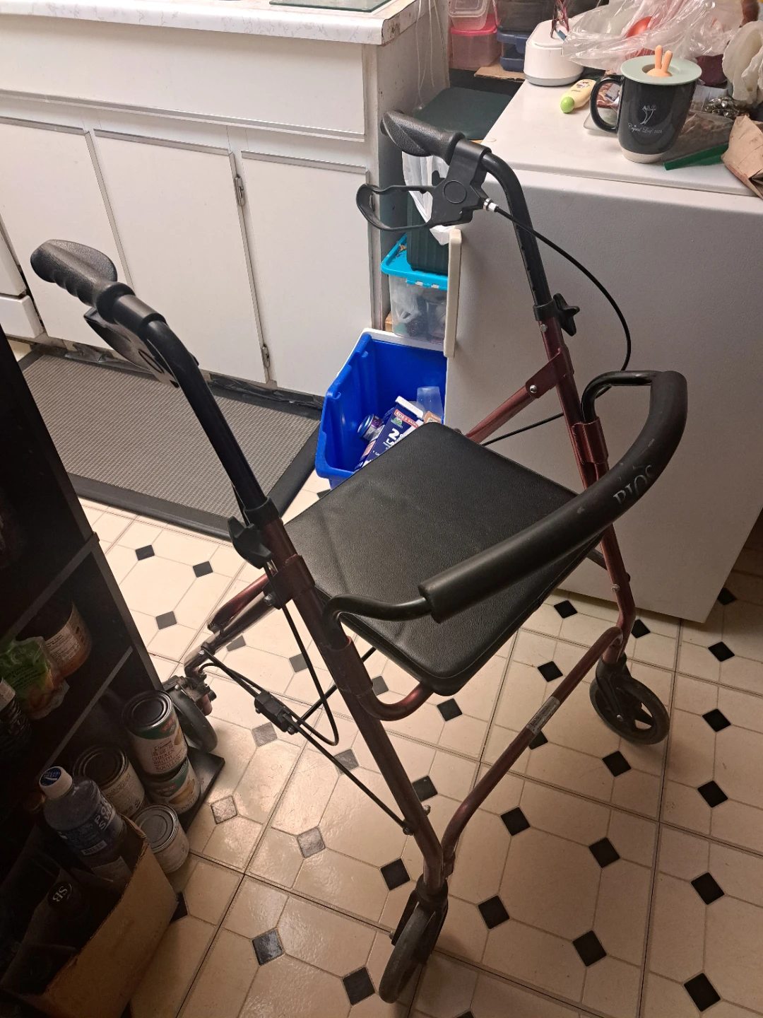 Red Walker with Seat and Wheels