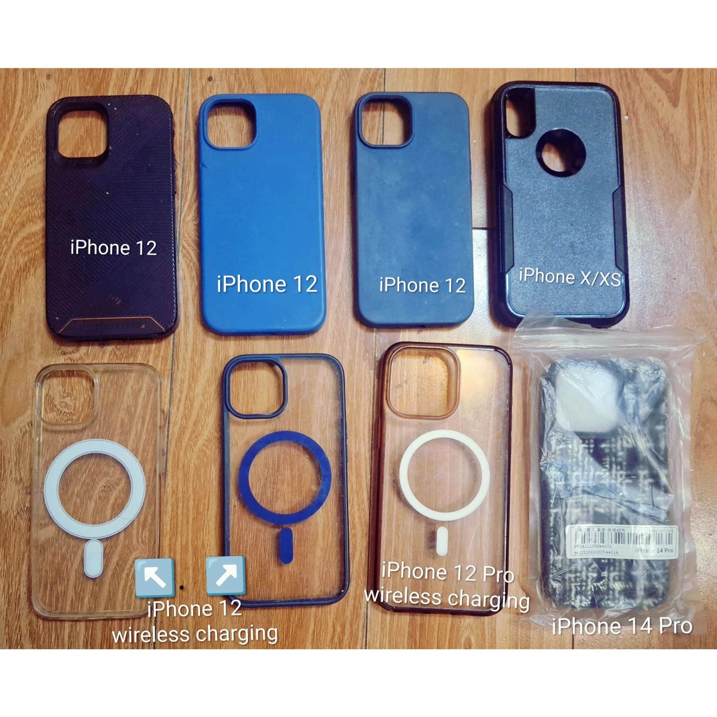 Lot of 7 iPhone Cases for iPhone 12, 12 Pro, X/XS, 14 Pro