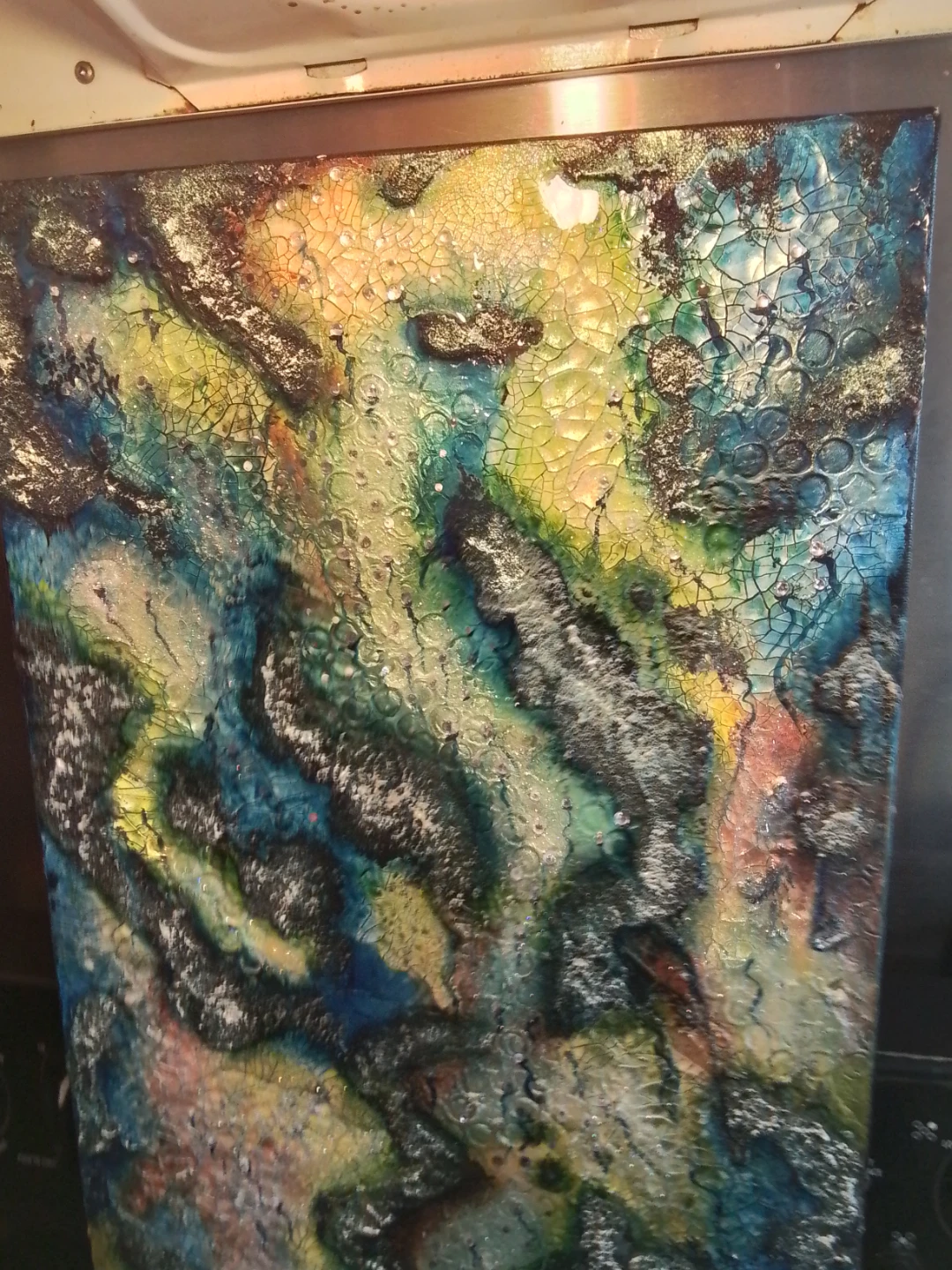 Shimmering Textured Abstract – “Courants Tropicaux” (2016) by - photo 3