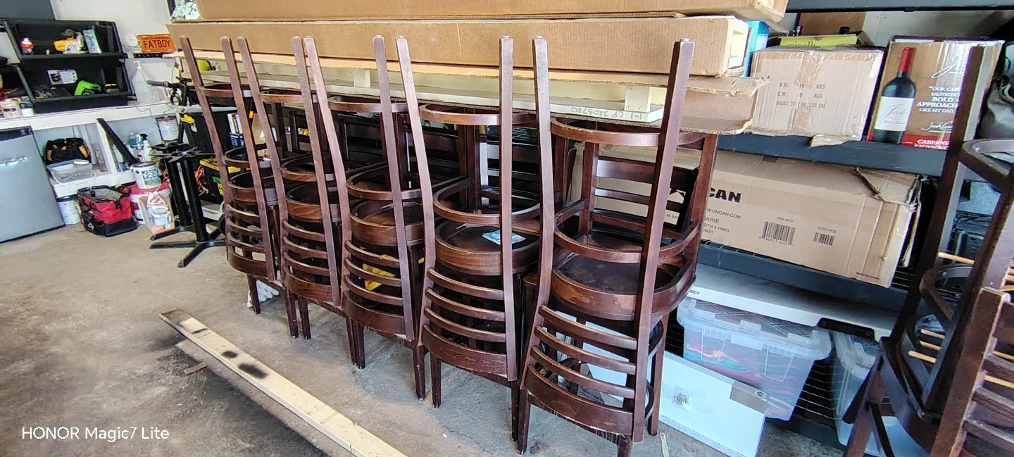 Wooden Bar Stools (Set of 18) with complementary tables - photo 2