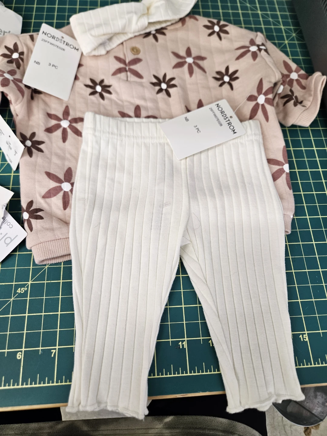 Nordstrom NB Outfit - DTP Flowers 3 PC Set
