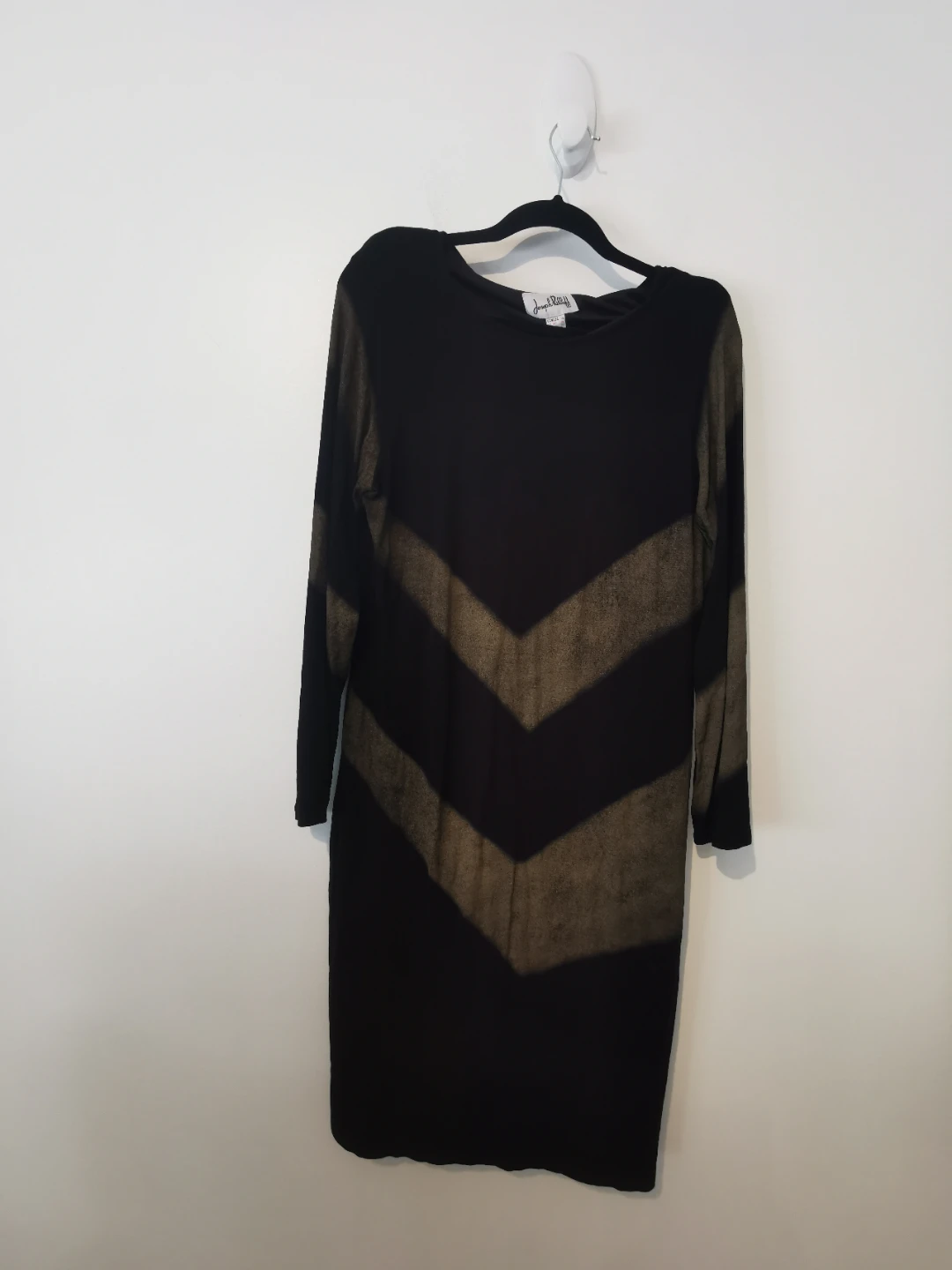 Joseph Ribkoff Black Chevron Dress - Size 14 - photo 2