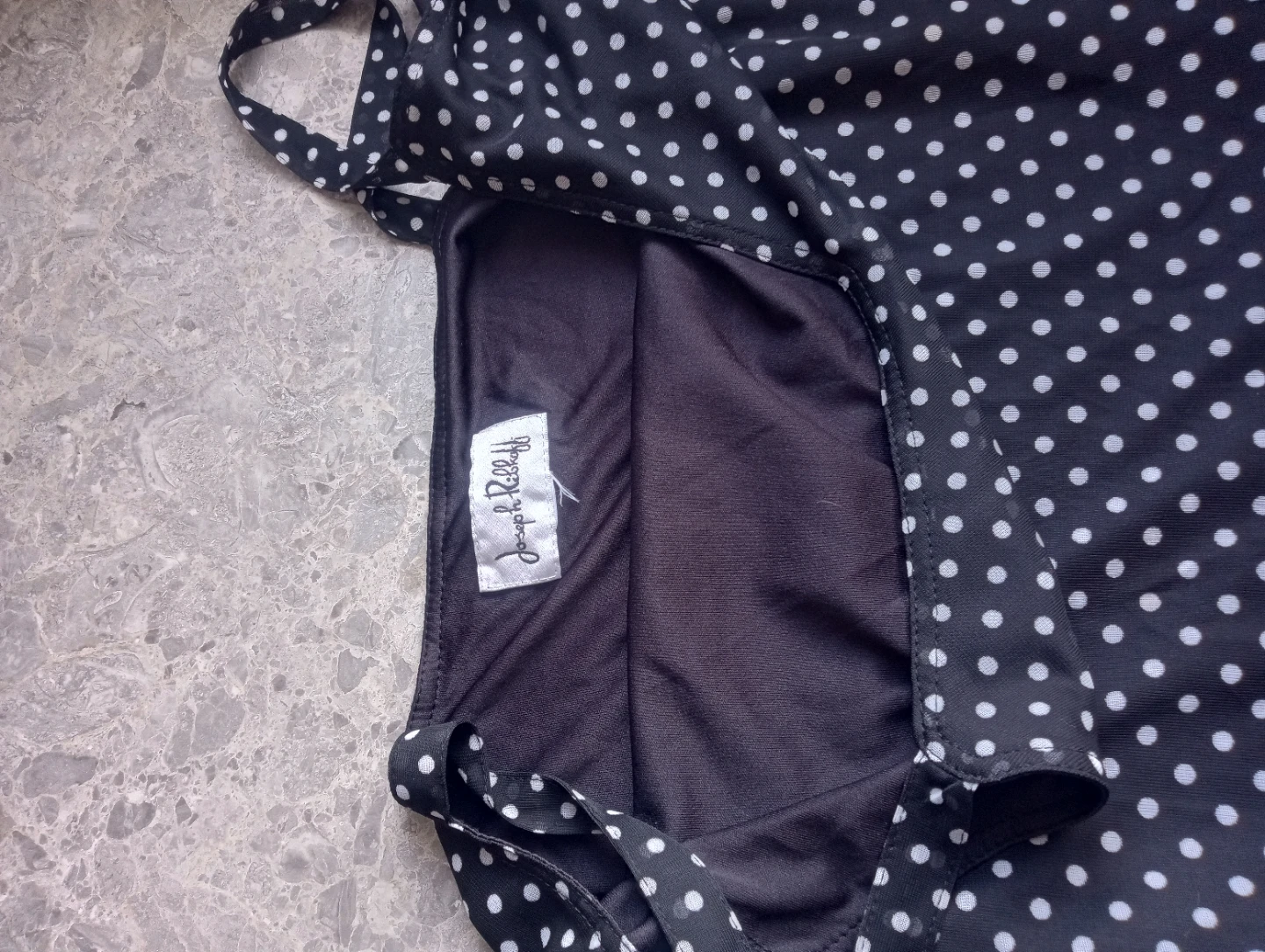 Joseph Ribkoff Black and White Polka Dot Dress