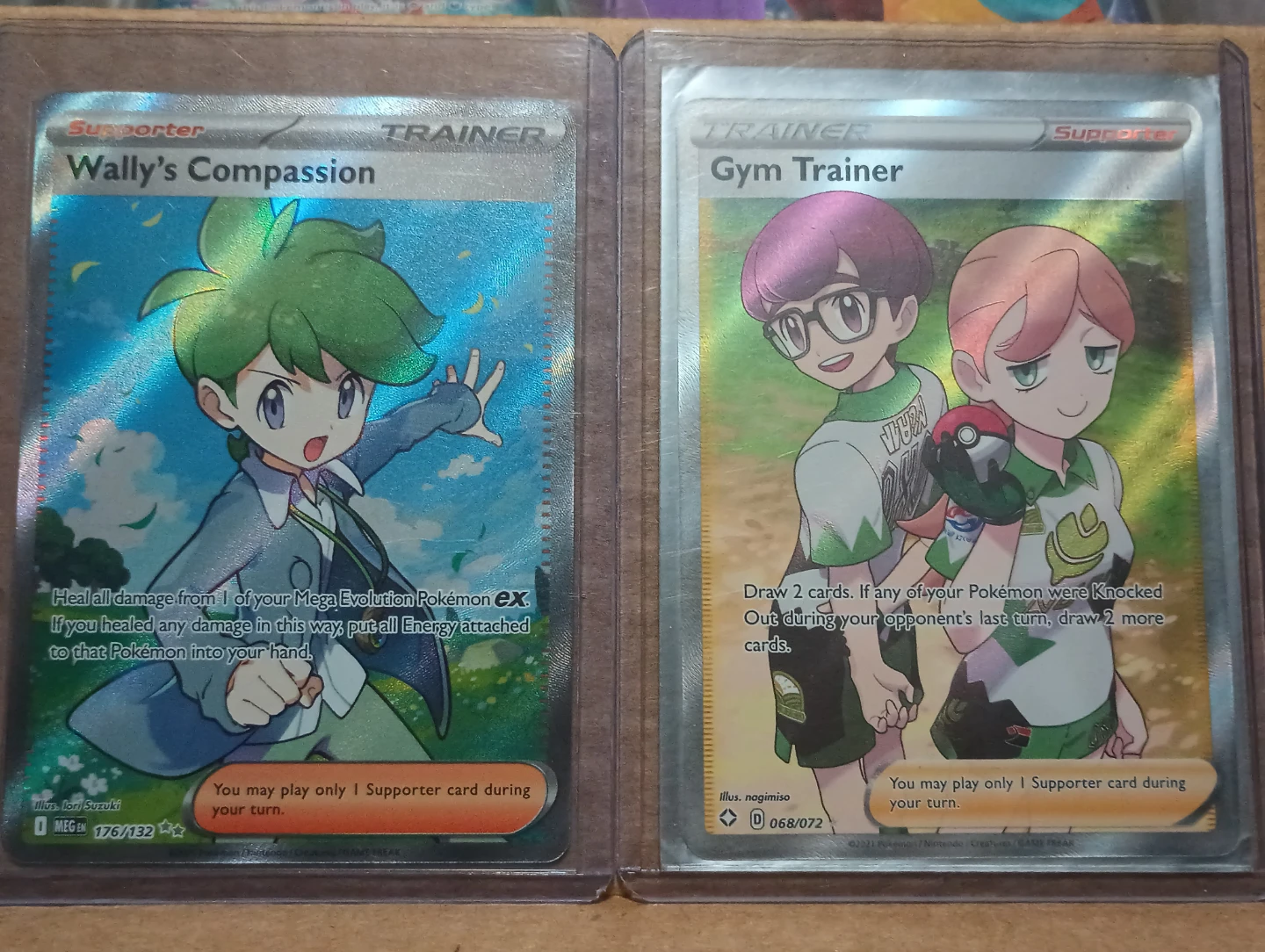 Pokemon Trading Cards - Wally's Compassion & Gym Trainer
