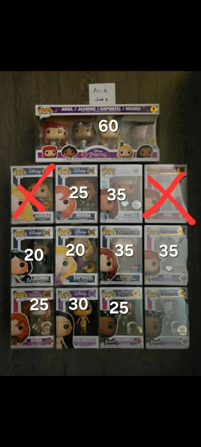 Funko Pop! Disney Princess Collection Set