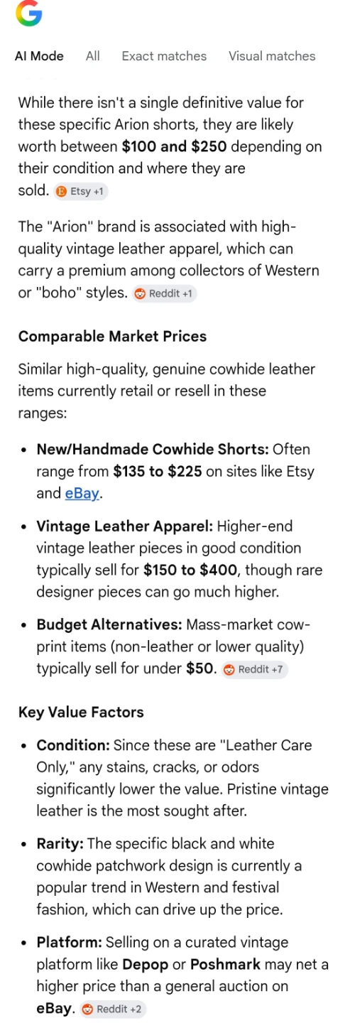 ARION Cow Print Genuine Leather Skirt - Medium - photo 5