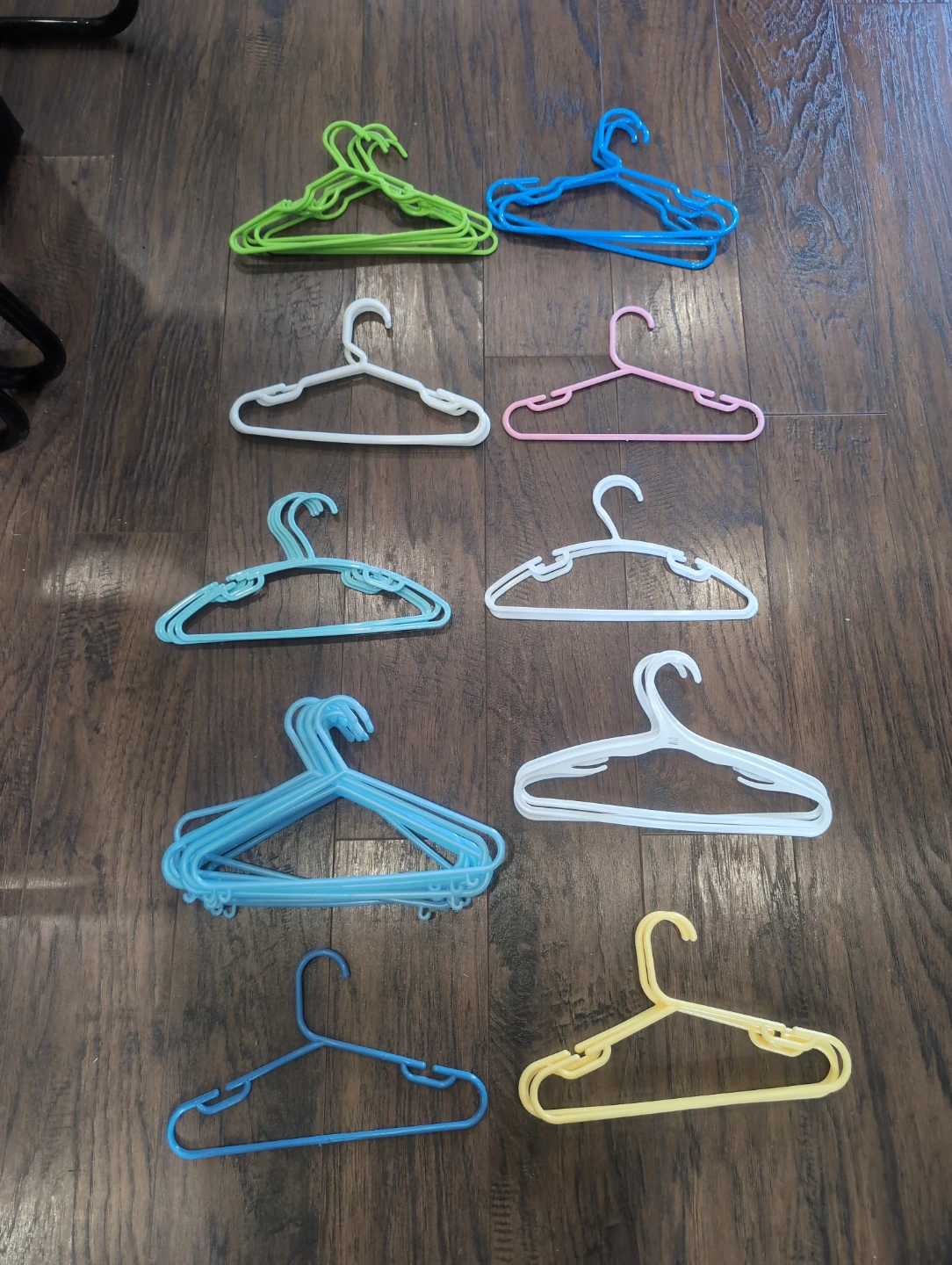 Assorted Kids Plastic Hangers - 39 Pieces