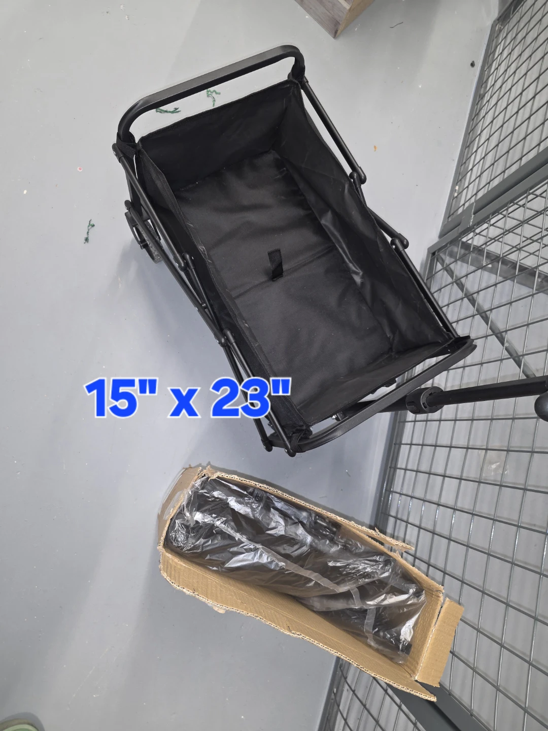 TWO (2) Black Folding Wagon 15" x 23"