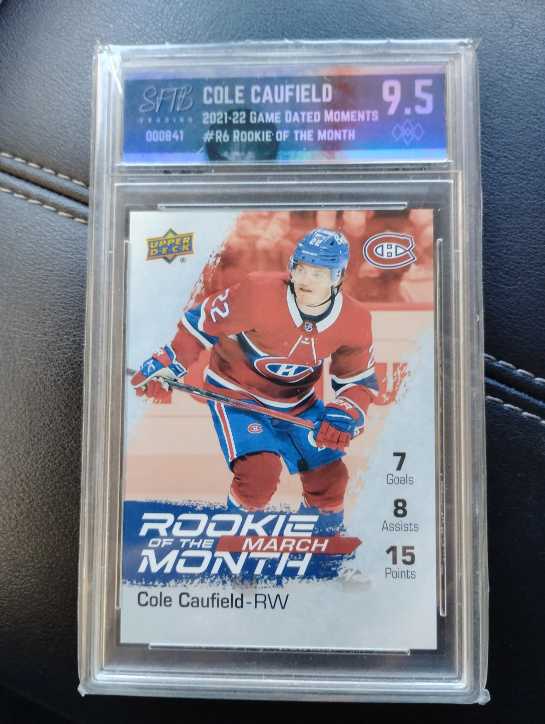 🥕 2021-22 Cole Caufield Rookie of the Month Graded Card