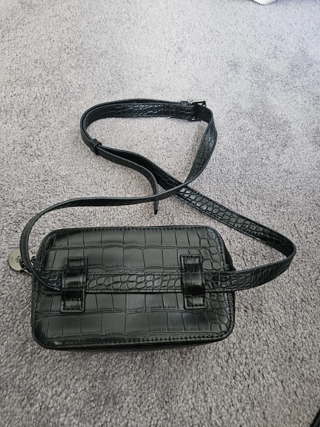 Ela x Sasha Black Croc Belt Bag - photo 2