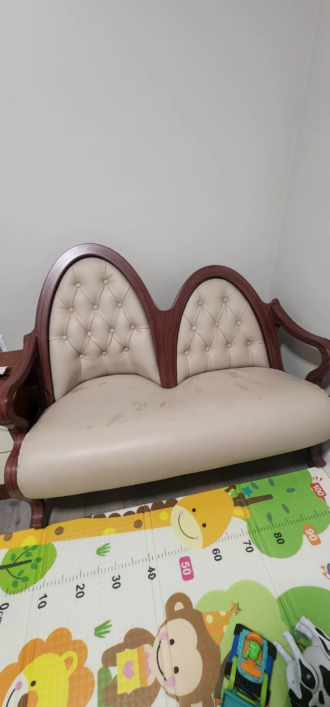 Vintage Style Wooden Loveseat / Bench – Solid Wood Frame - photo 3
