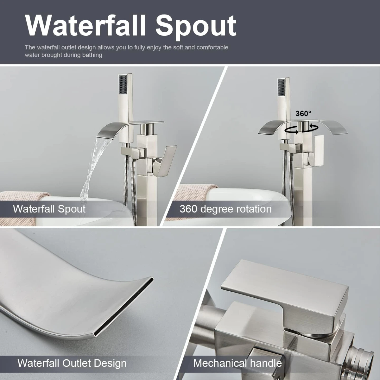 Brand New Freestanding Bathtub Filler Faucet For Sale - photo 5
