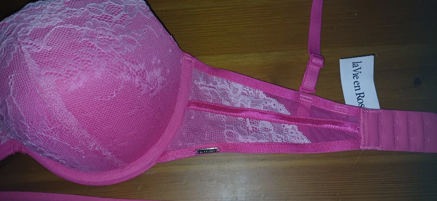 La Vie en Rose Pink Lace Bra and Panty Set - photo 2