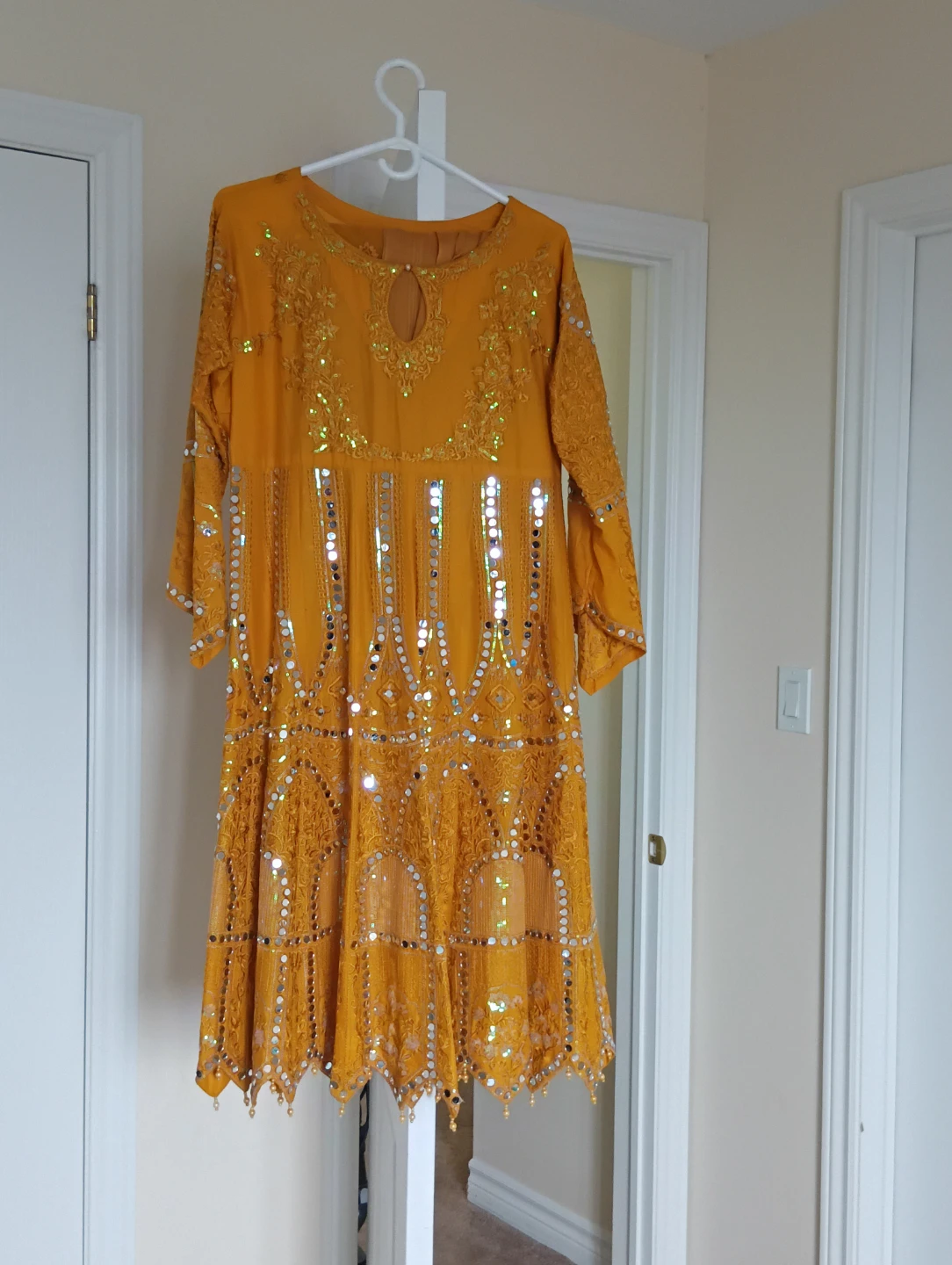 Yellow Embellished Dress
