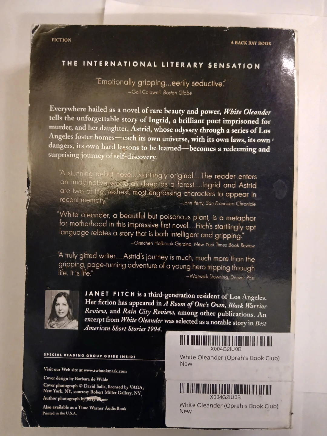 White Oleander by Janet Fitch - Fiction Book - photo 2