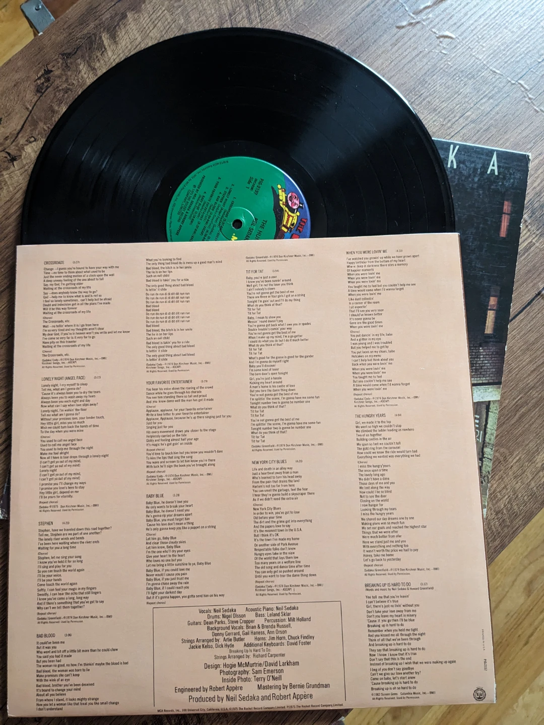 Vintage Vinyl LP – Neil Sedaka “The Hungry Years”