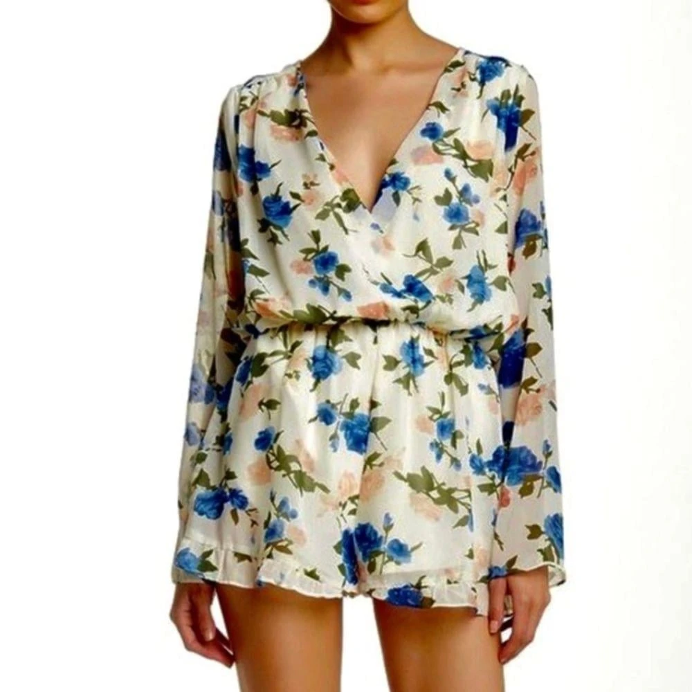 Floral Long Sleeve Romper