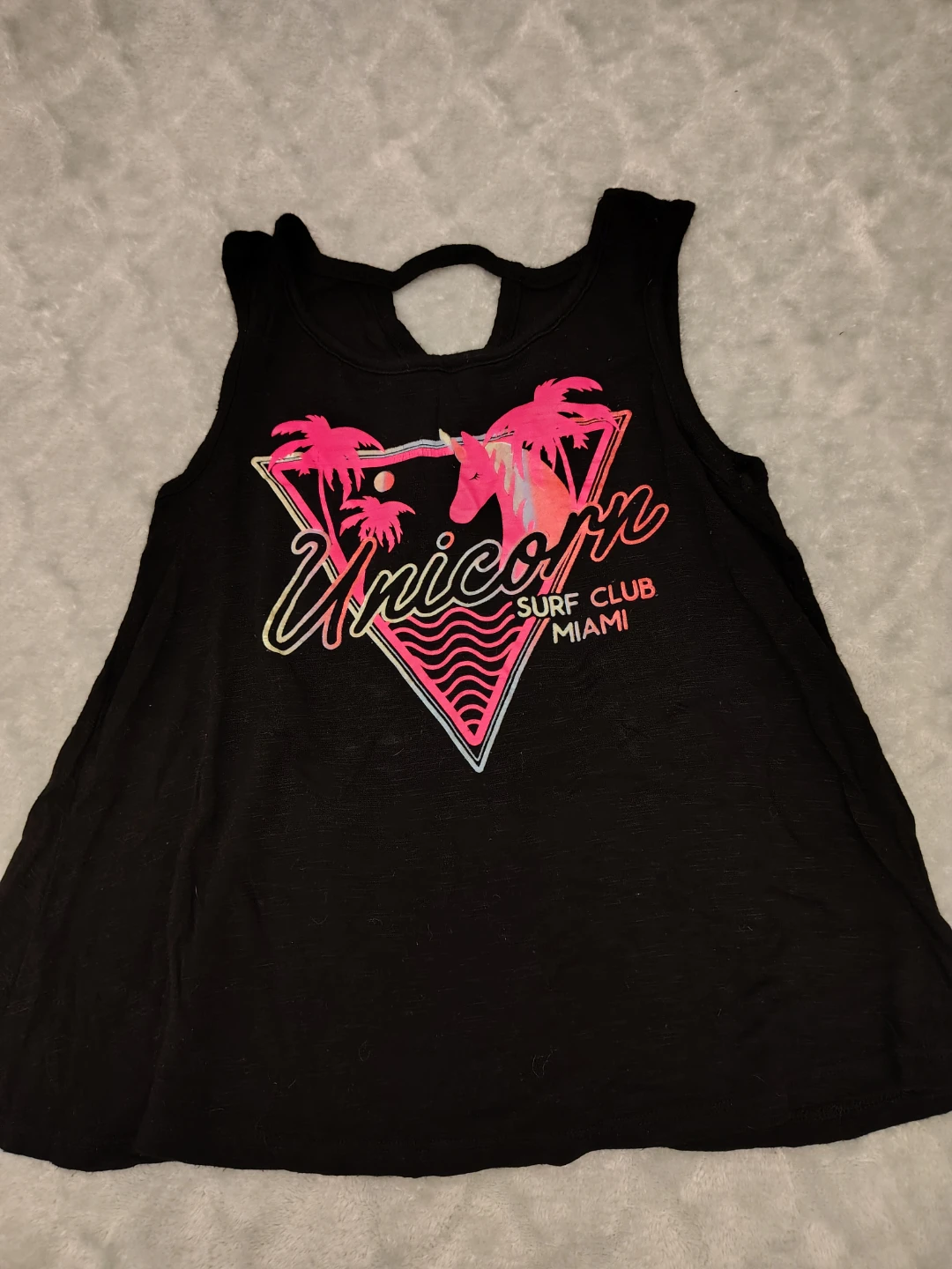 Girls Unicorn Surf Club Miami Tank Top - girls small