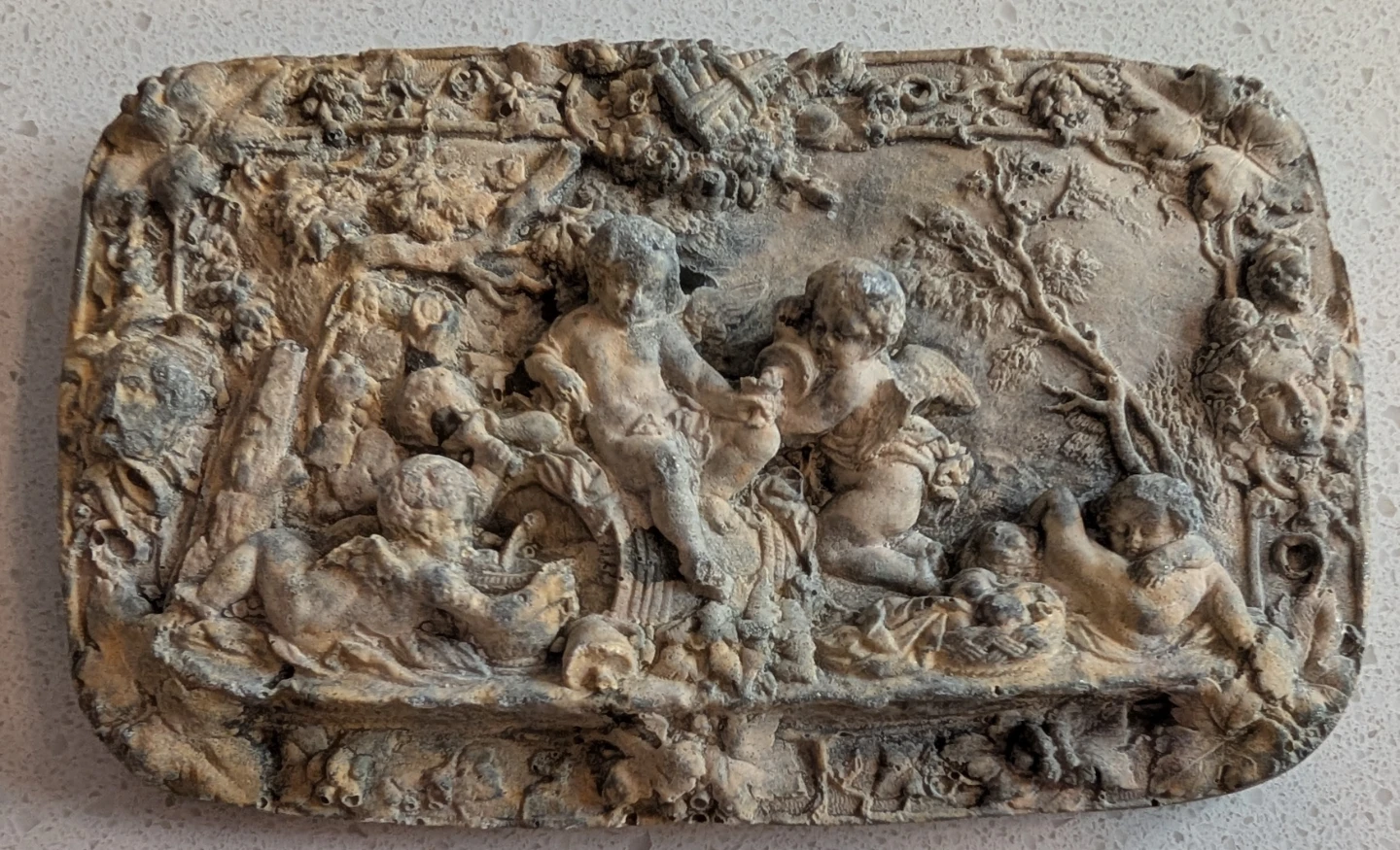 Plaster Cast Cherob wall plaque