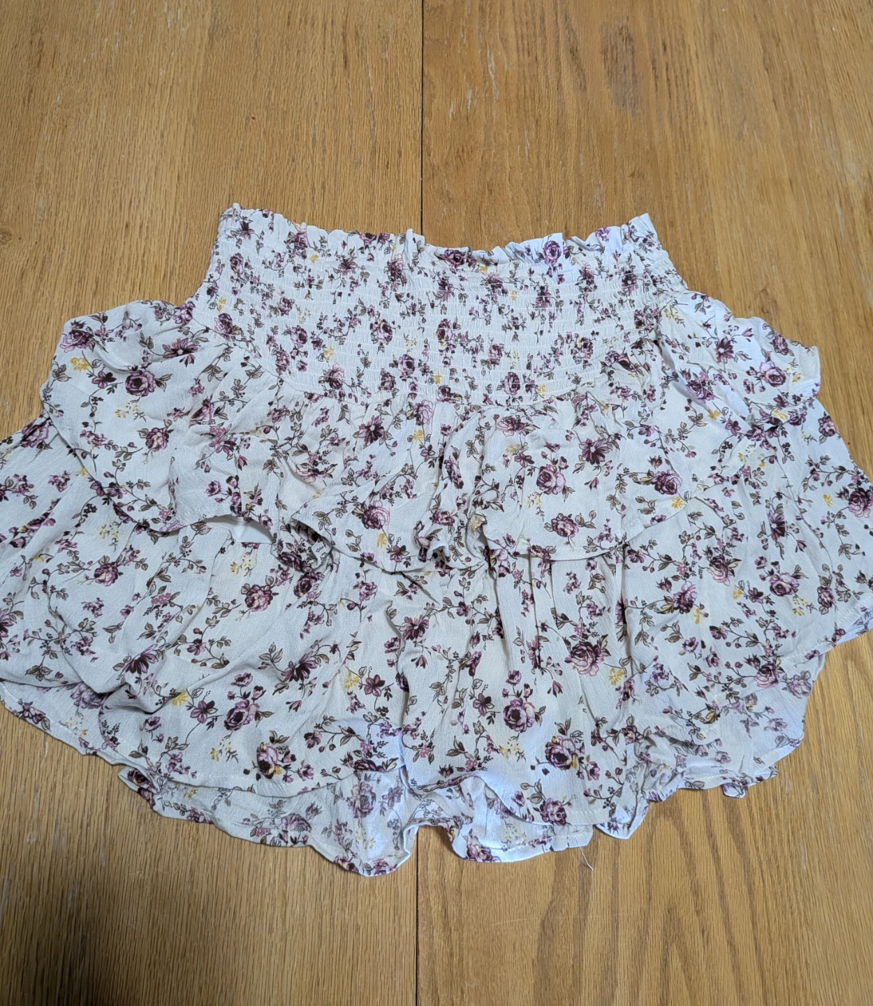 Women's Floral Ruffle Skort - High Waisted (XL) 🧡
