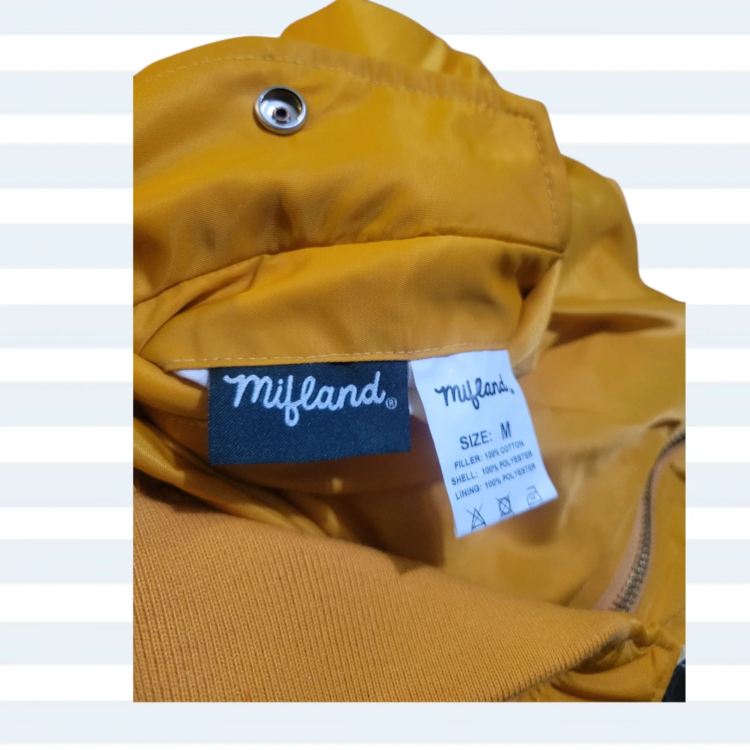 Mifland Yellow Bomber Jacket Size M - photo 3