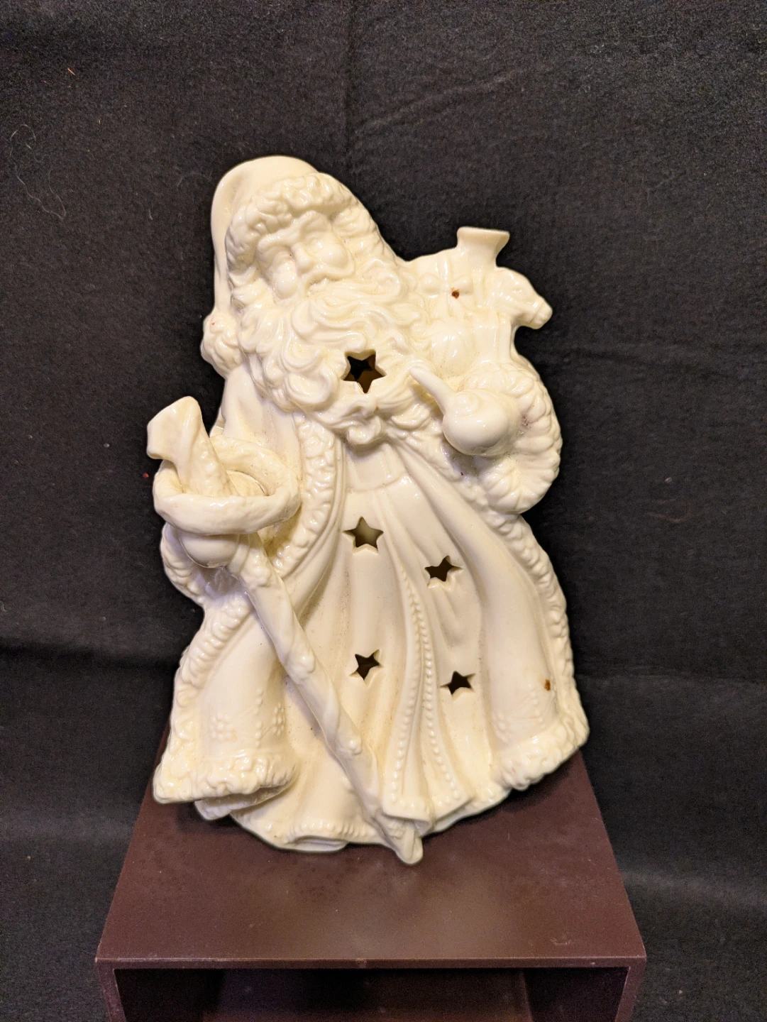 Cream Ceramic Santa Claus Figurine
