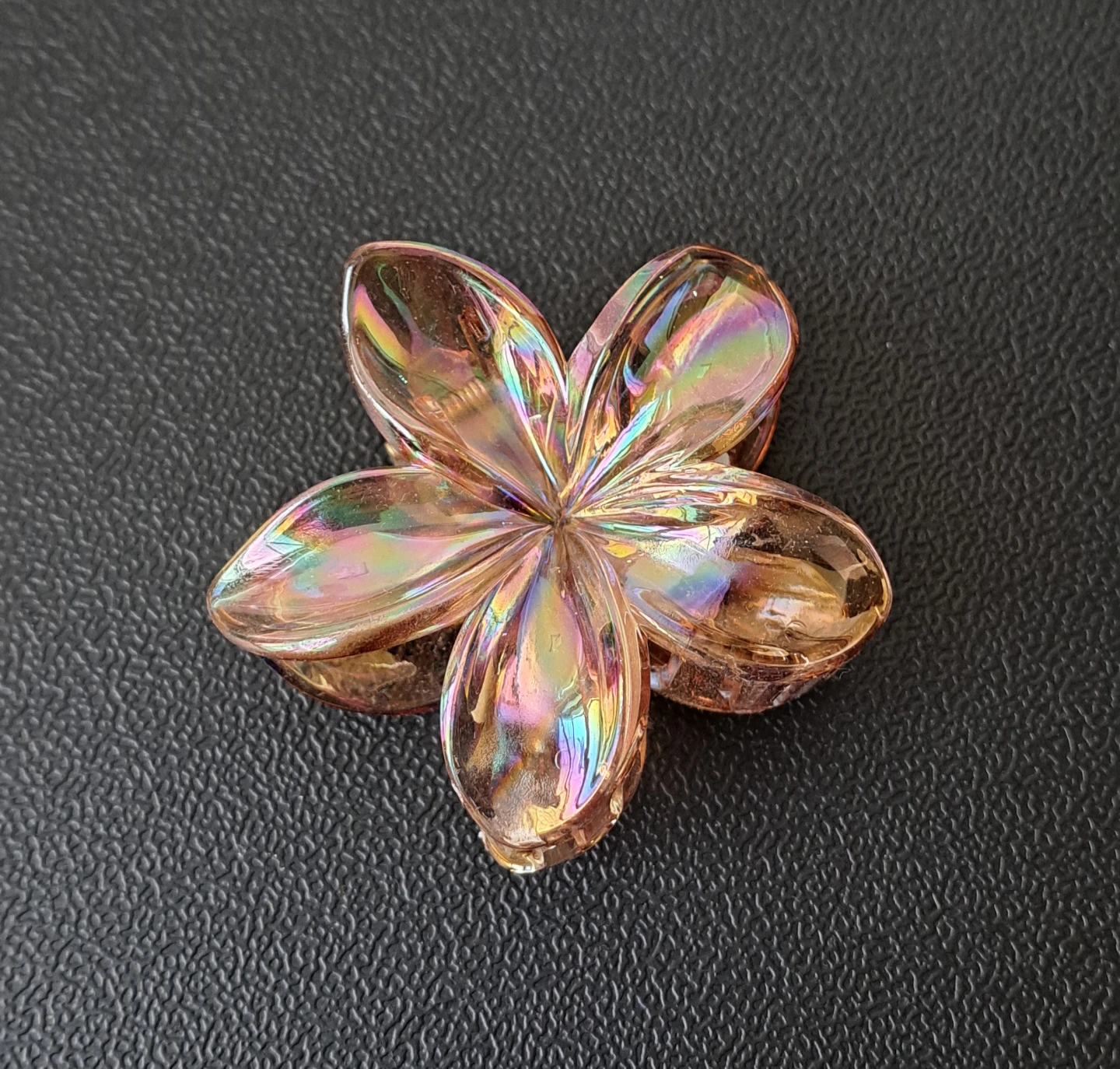 Iridescent Flower Hair Claw Clip
