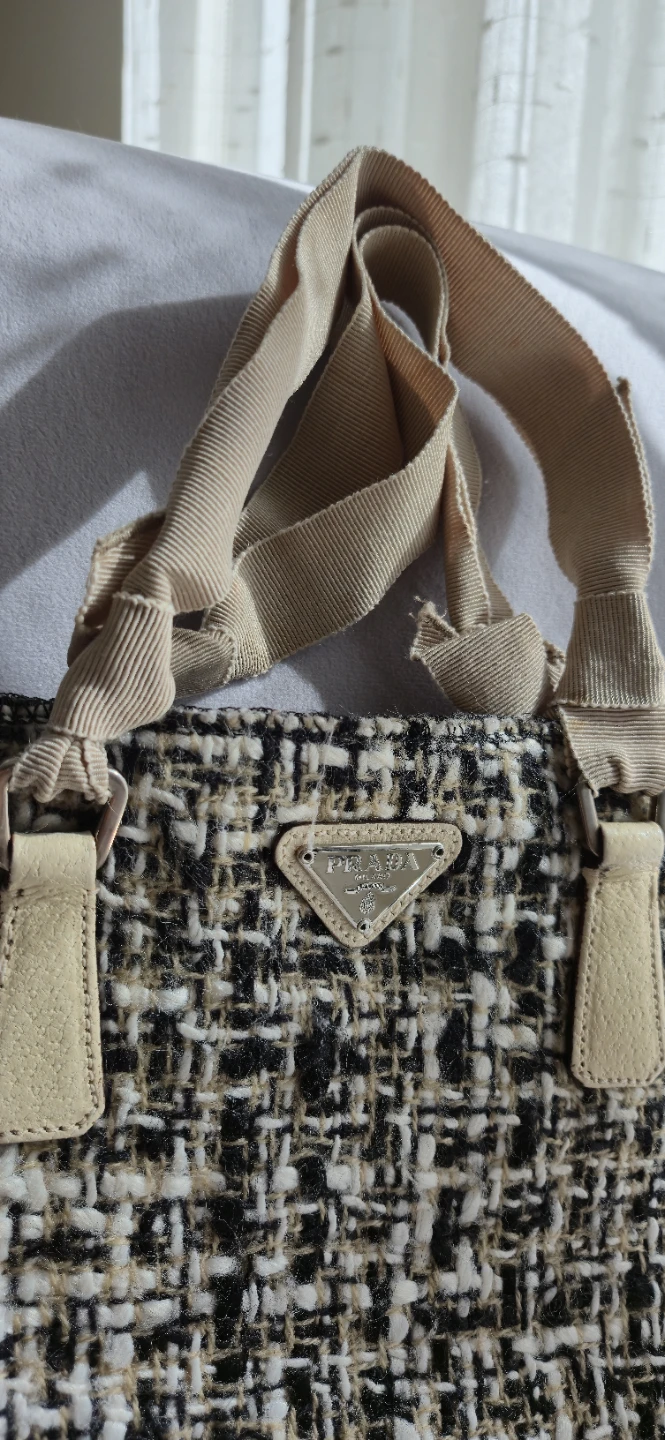 PRADA Tweed Tote Bag - photo 2