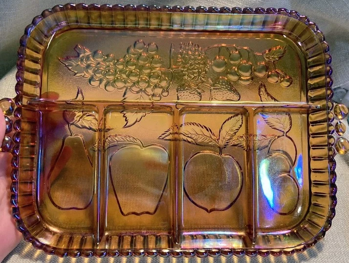 Carnival Glass Vintage Tray