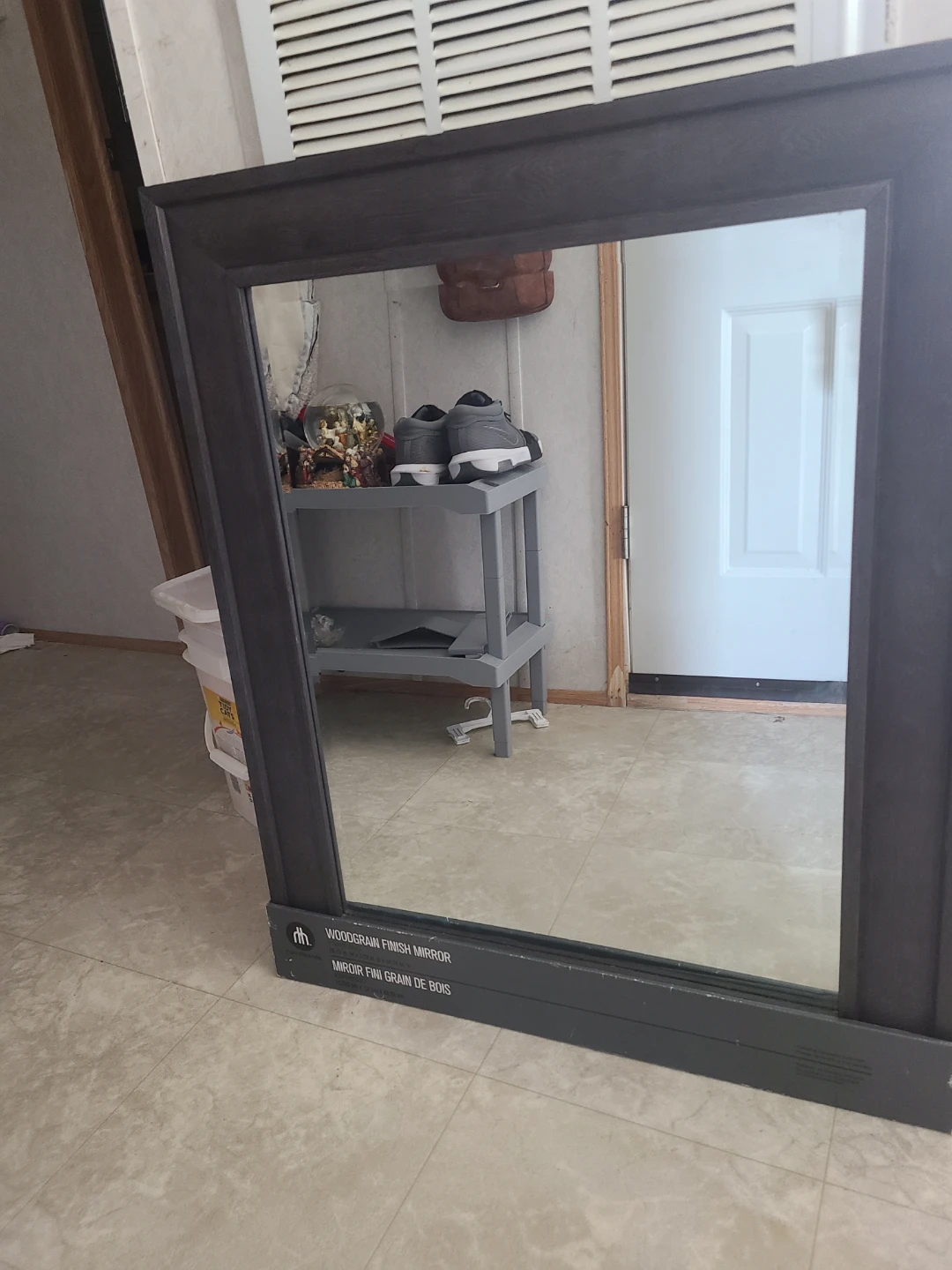 HomeTrends Woodgrain Finish Mirror - Espresso