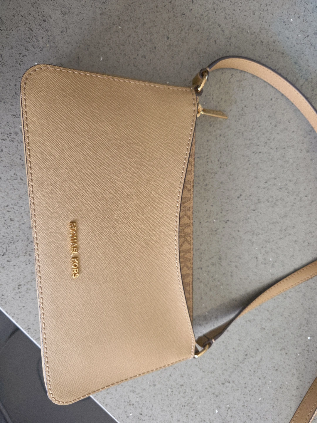Michael Kors Beige Leather Clutch/Crossbody Bag - photo 2