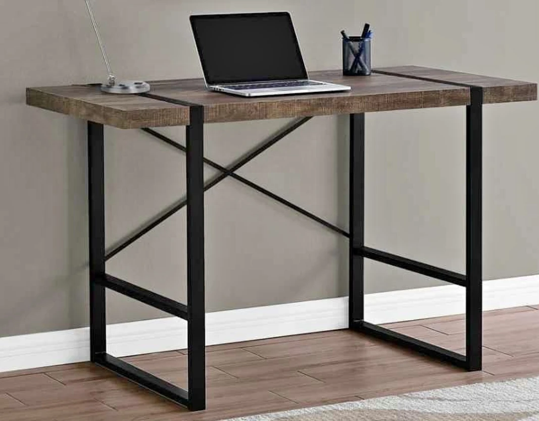Monarch Computer Desk - Brown Reclaimed Wood/Black Metal