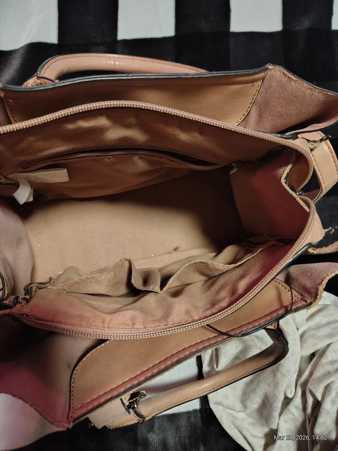 Dusty Rose Tote Handbag with Shoulder Strap - photo 2