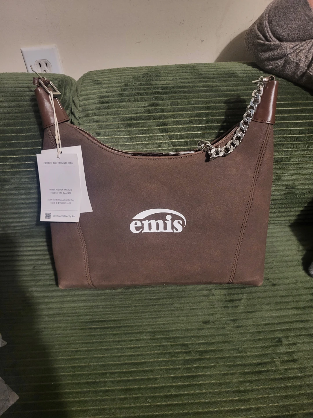 EMIS Brown Shoulder Bag with Chain Detail - photo 2