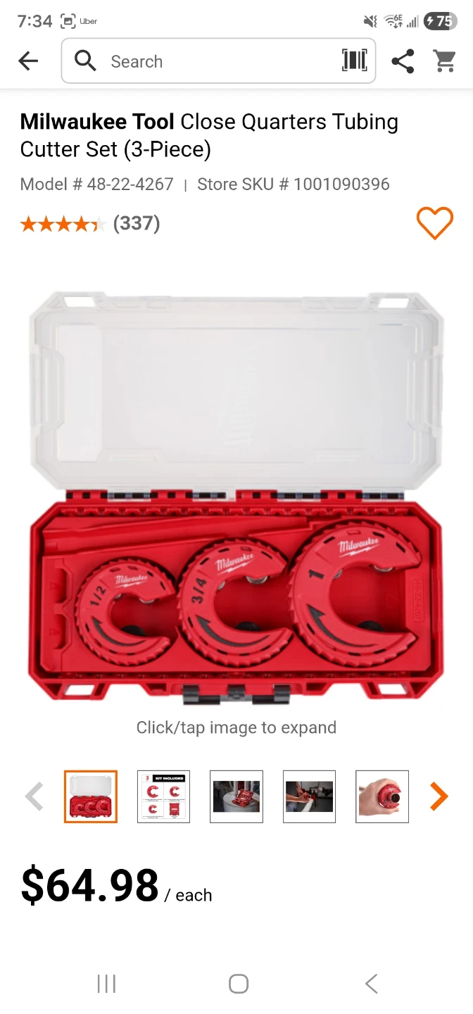 Milwaukee Tool 3-Piece Close Quarters Tubing Cutter Set
