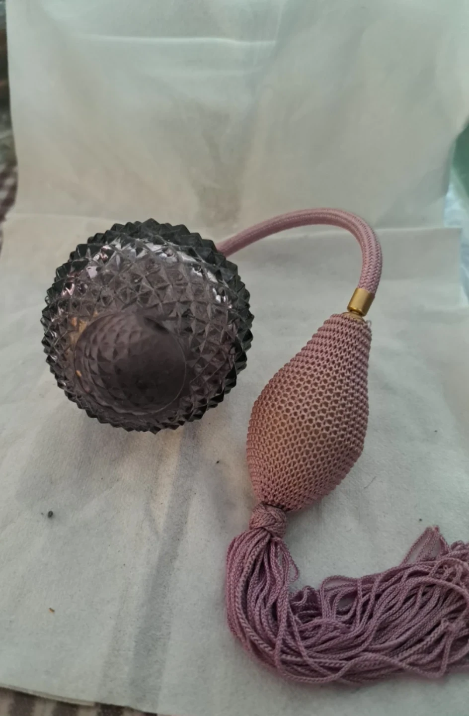 Vintage Glass Perfume Atomizer with Tassel - photo 3