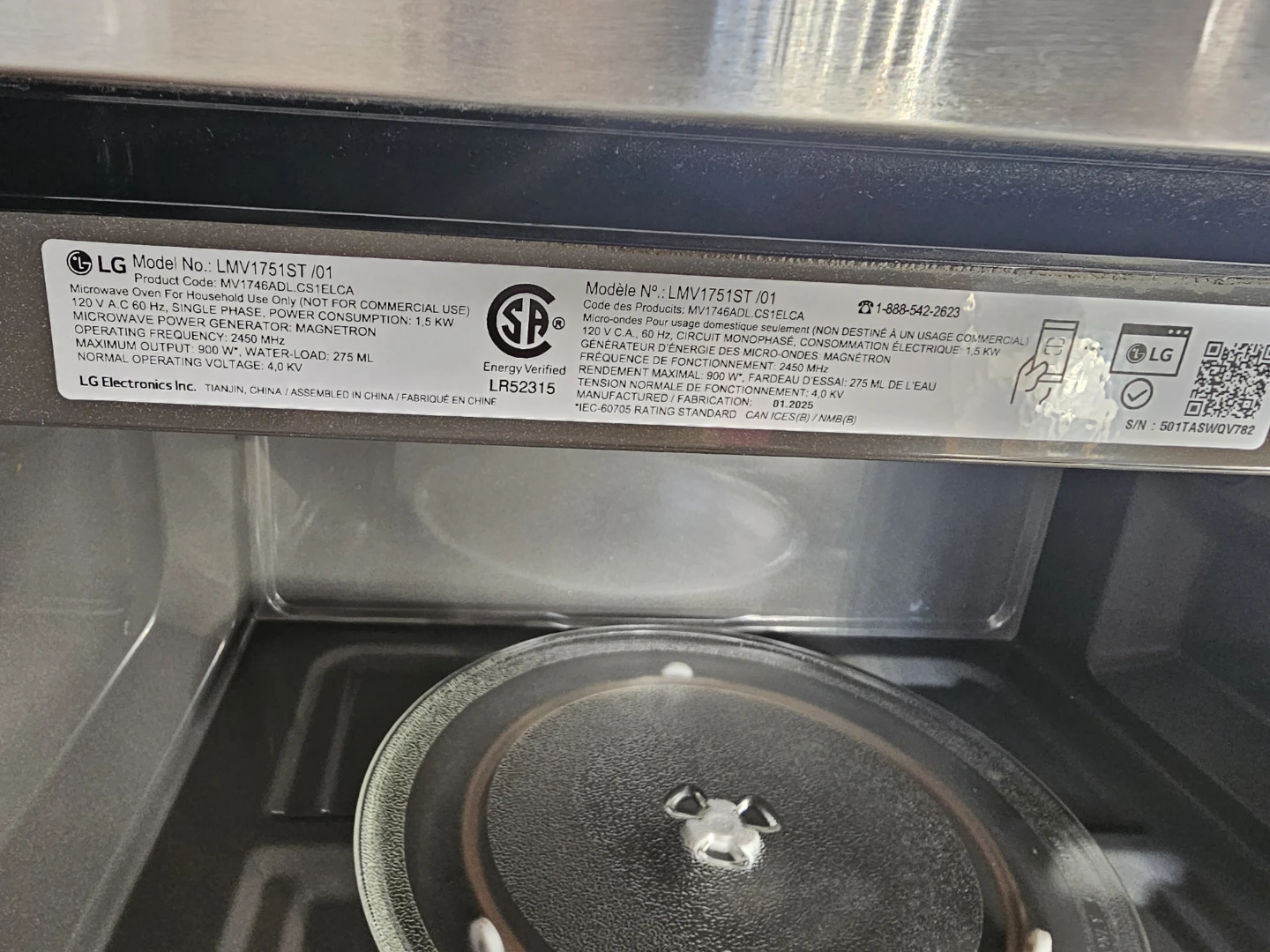 LG LMV1751ST Over-the-Range Microwave - photo 2