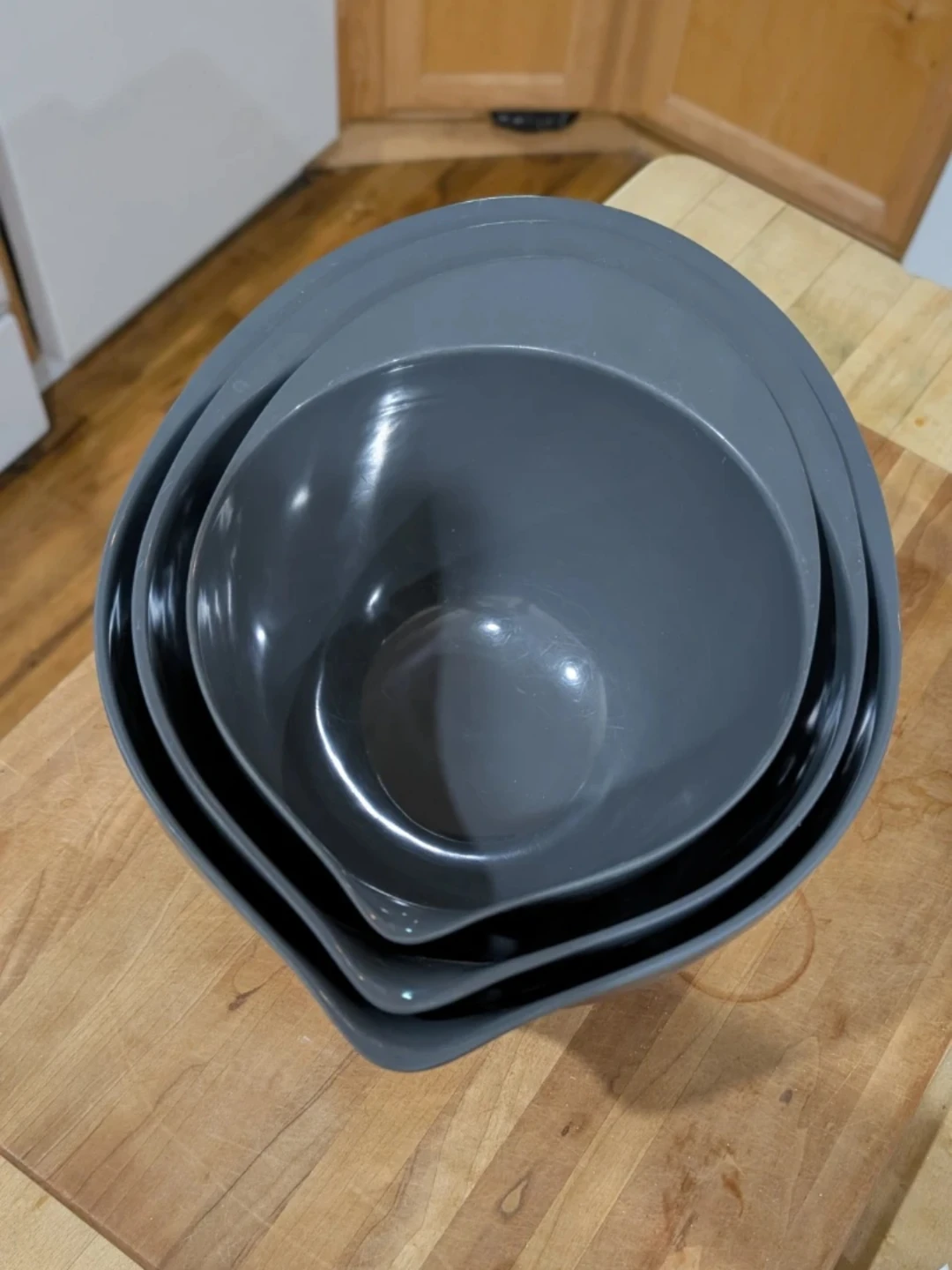 Set of 3 Williams Sonoma Grey Mixing Bowls