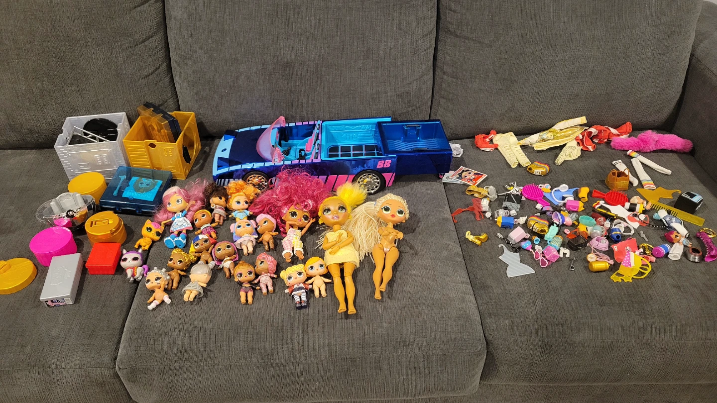 LOL Surprise Dolls, Accessories, and Car Lot
