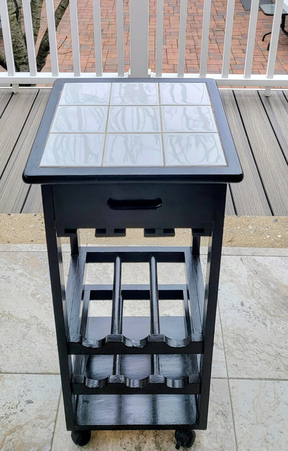 Moving  Sale - must  go. Small Table with Wine Rack